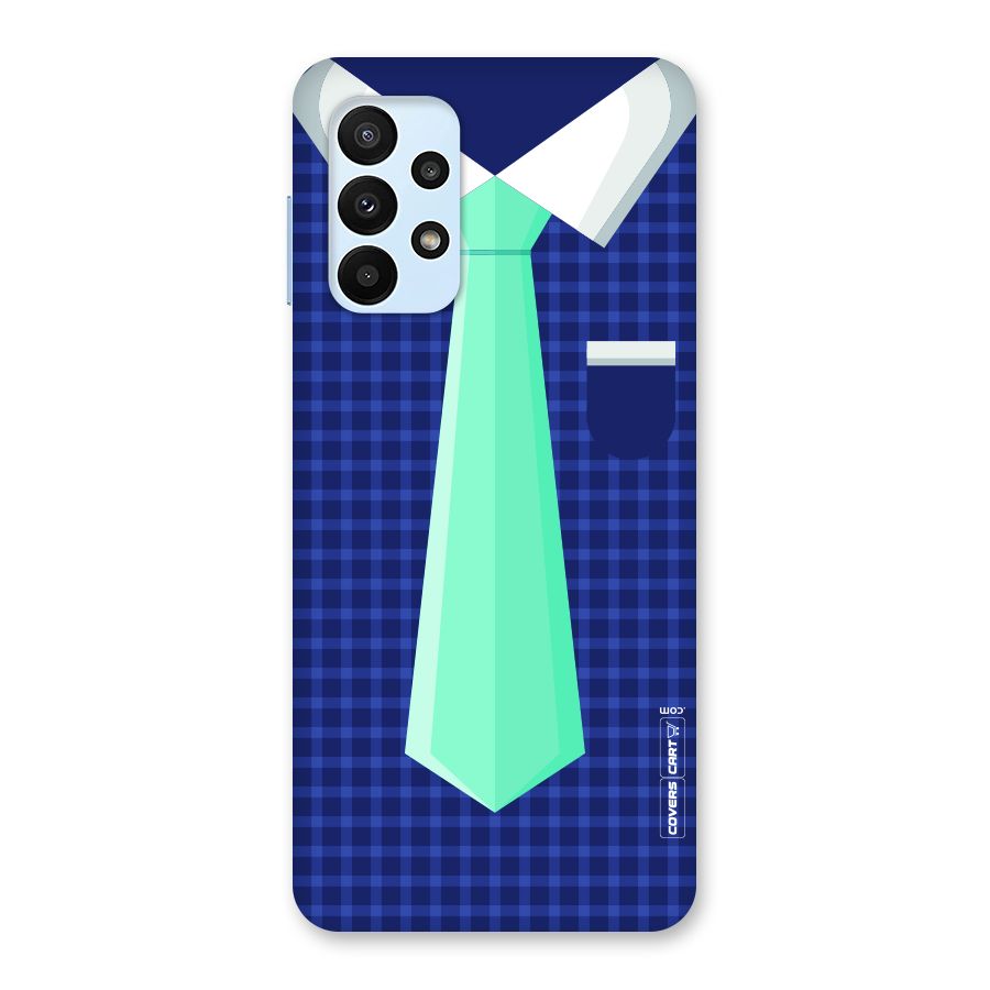 Checked Shirt Tie Back Case for Galaxy A23