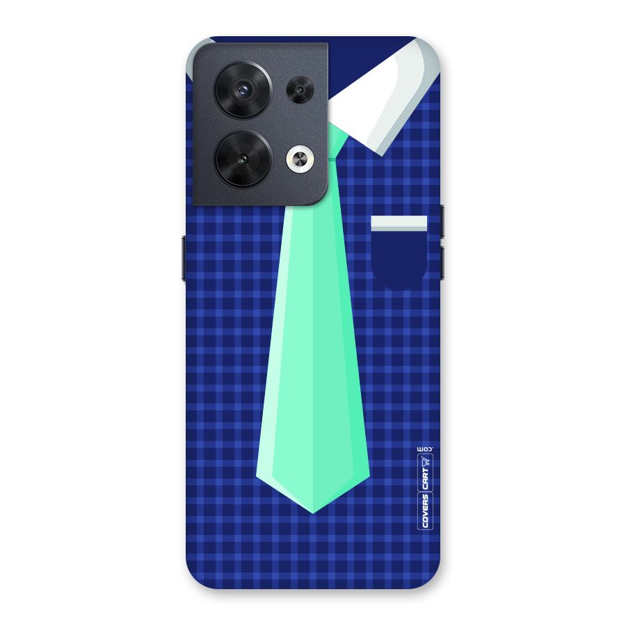 Checked Shirt Tie Back Case for Oppo Reno8 5G