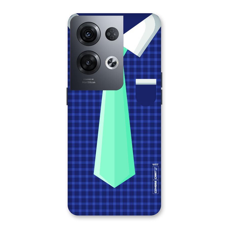 Checked Shirt Tie Back Case for Oppo Reno8 Pro 5G