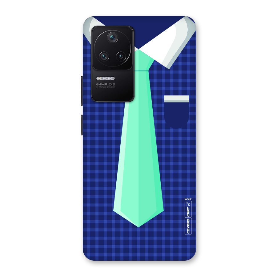 Checked Shirt Tie Back Case for Poco F4 5G