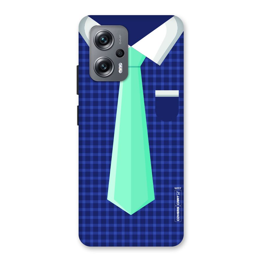 Checked Shirt Tie Back Case for Redmi K50i