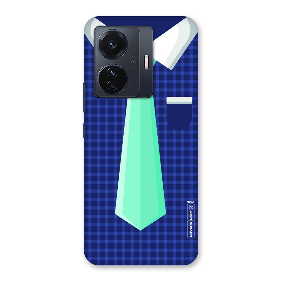 Checked Shirt Tie Back Case for Vivo T1 Pro