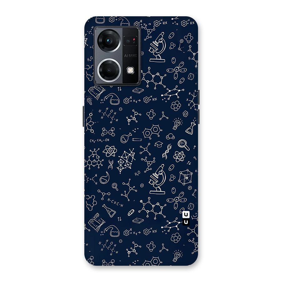 Chemistry Doodle Art Glass Back Case for Oppo F21 Pro 5G