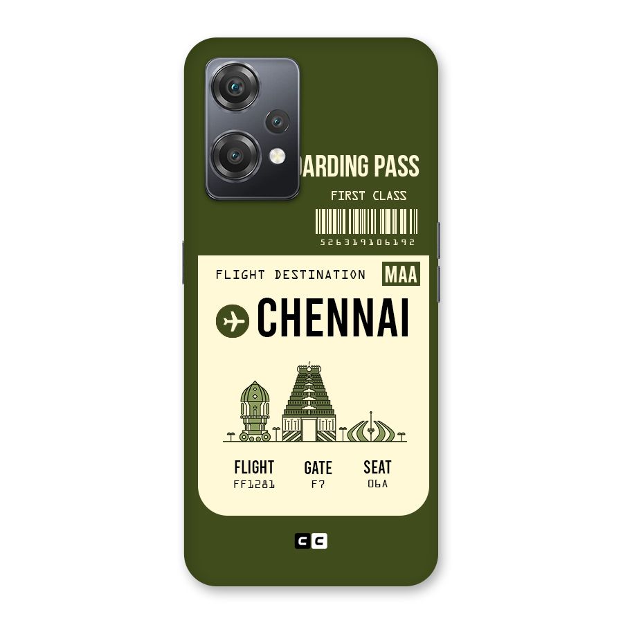 Chennai Boarding Pass Back Case for OnePlus Nord CE 2 Lite 5G