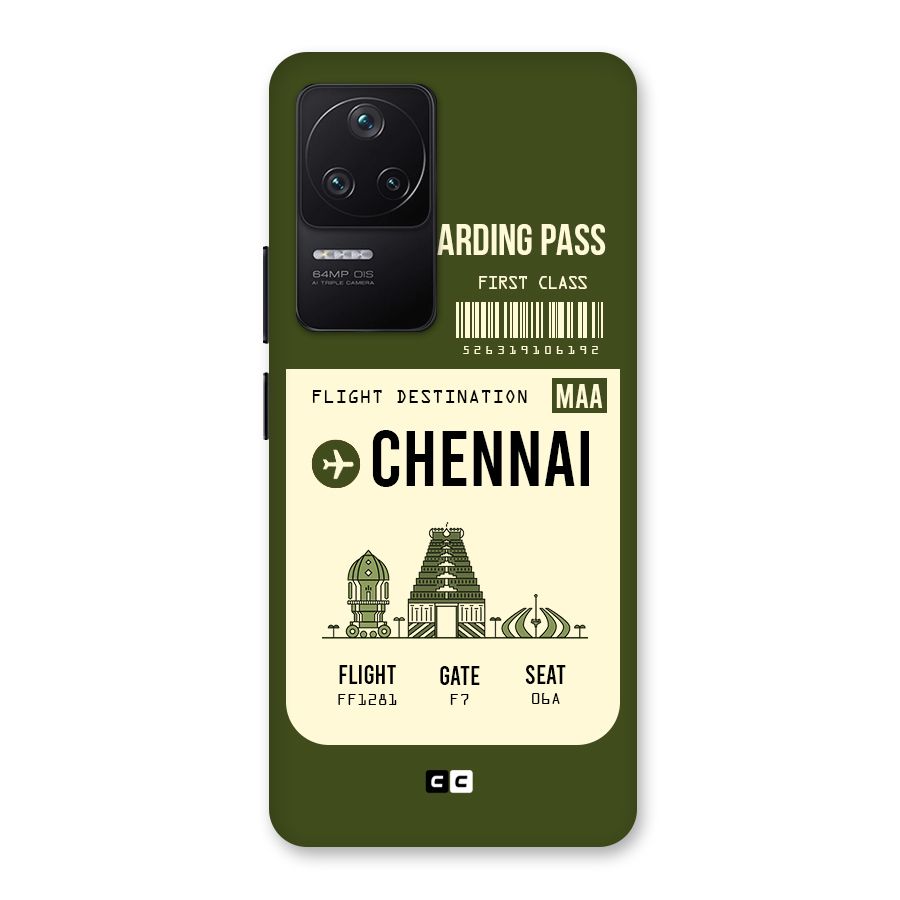 Chennai Boarding Pass Back Case for Poco F4 5G