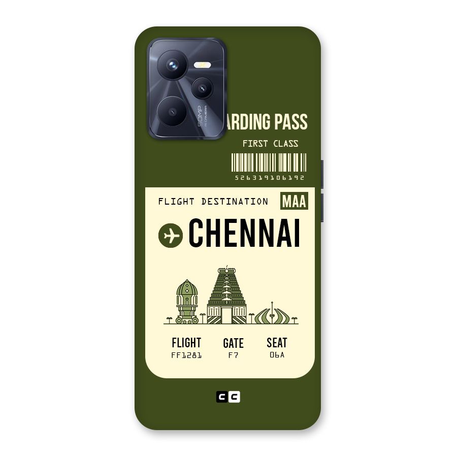 Chennai Boarding Pass Back Case for Realme C35