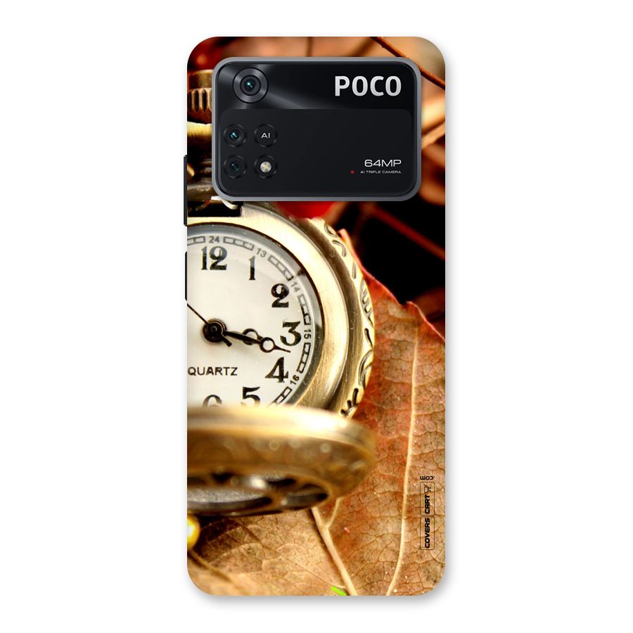 Cherry And Clock Back Case for Poco M4 Pro 4G