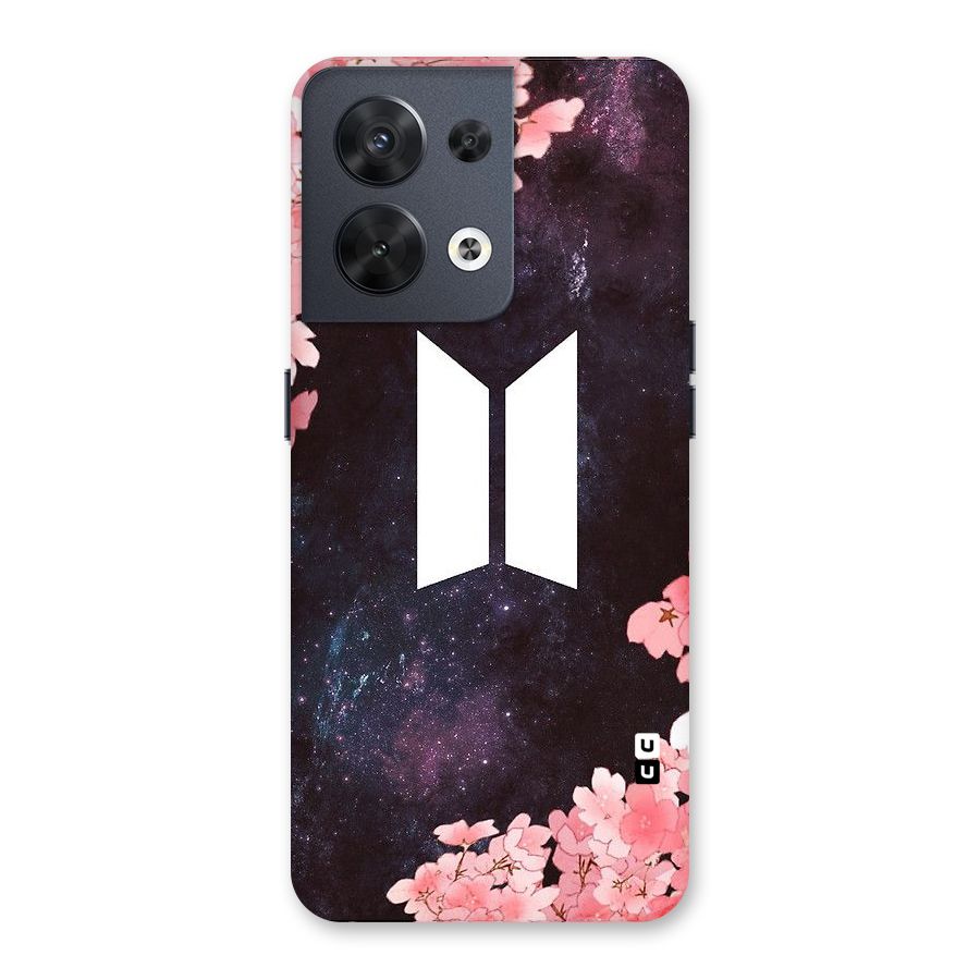 Cherry Blossom Pause Design Back Case for Oppo Reno8 5G