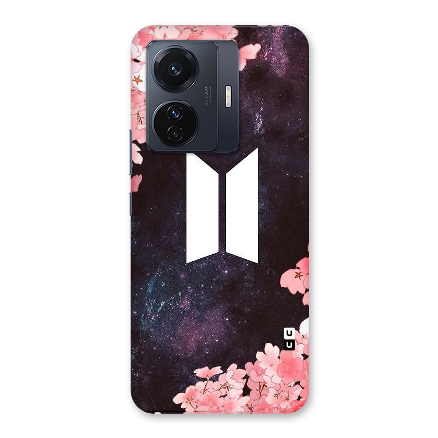 Cherry Blossom Pause Design Back Case for Vivo T1 Pro