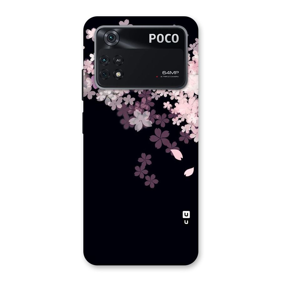 Cherry Flowers Pink Back Case for Poco M4 Pro 4G