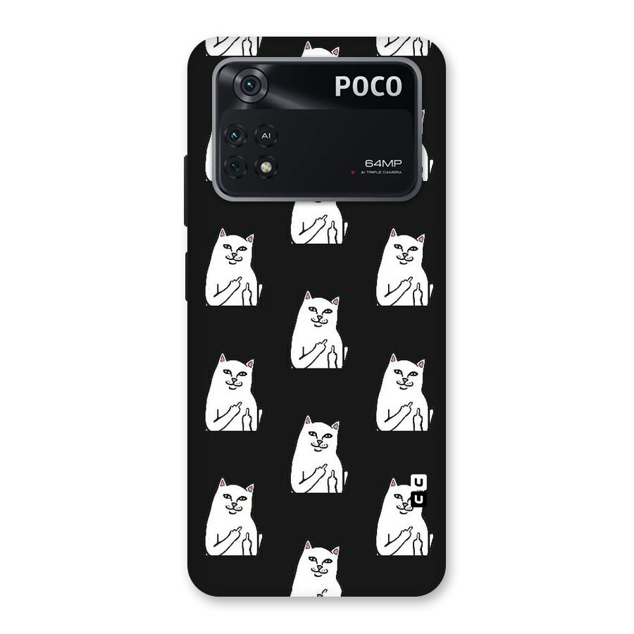 Chill Cat Pattern Back Case for Poco M4 Pro 4G
