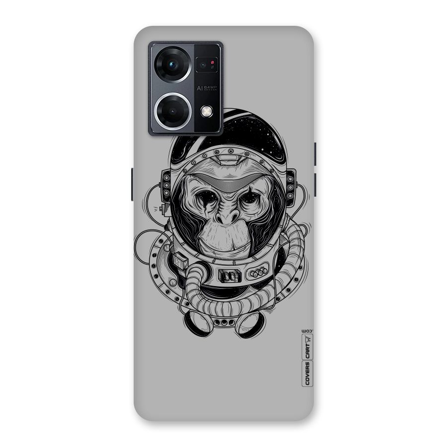 Chimpanzee Astronaut Glass Back Case for Oppo F21 Pro 5G