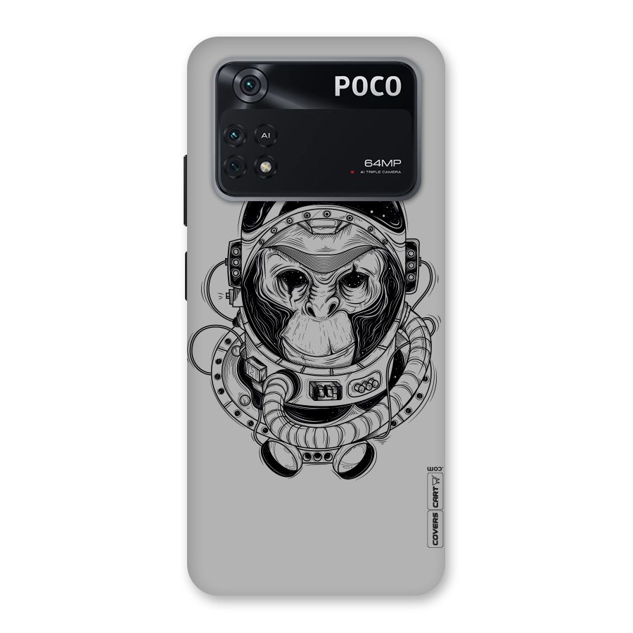 Chimpanzee Astronaut Back Case for Poco M4 Pro 4G