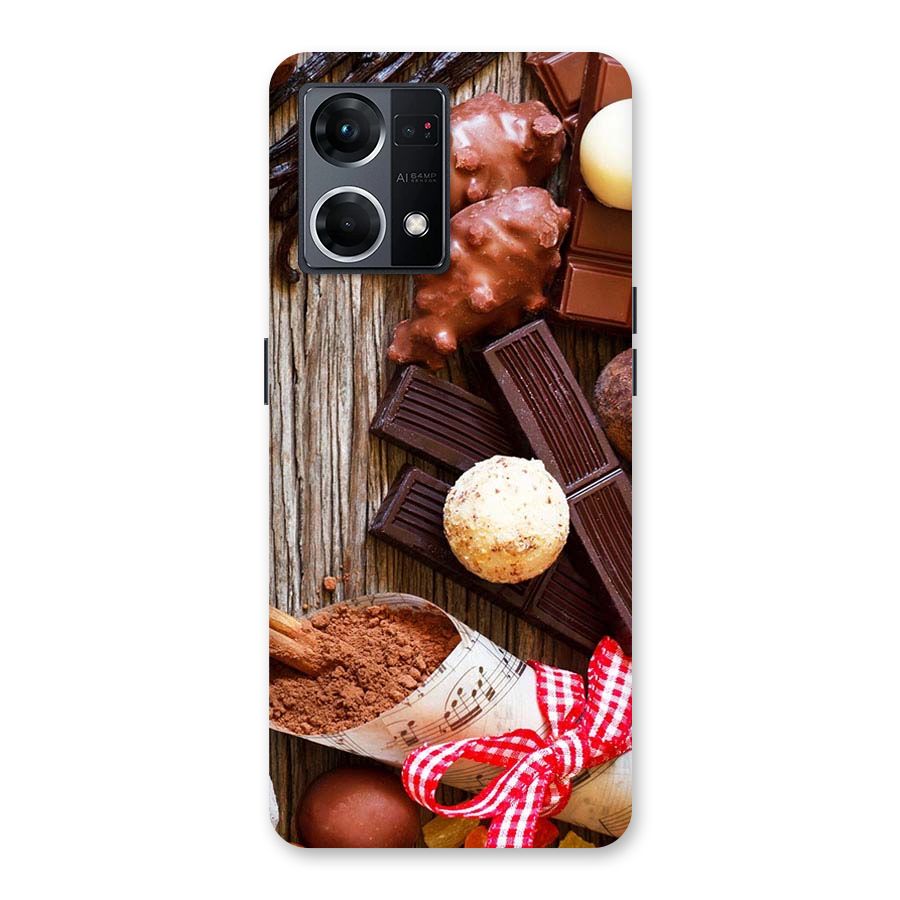 Chocolate Candies Glass Back Case for Oppo F21 Pro 5G