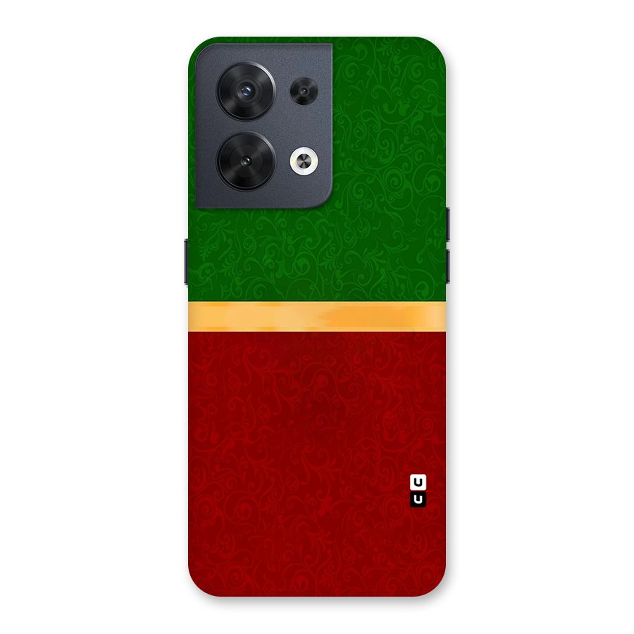Christmas Colors Stripe Back Case for Oppo Reno8 5G
