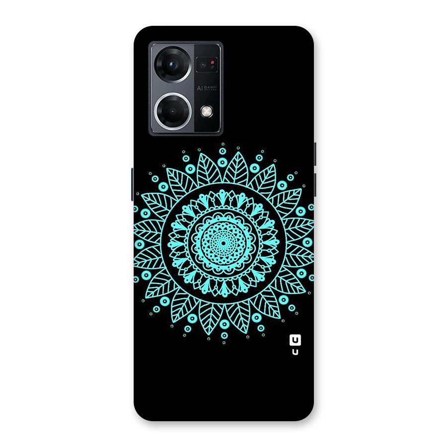 Circles Pattern Art Glass Back Case for Oppo F21 Pro 5G
