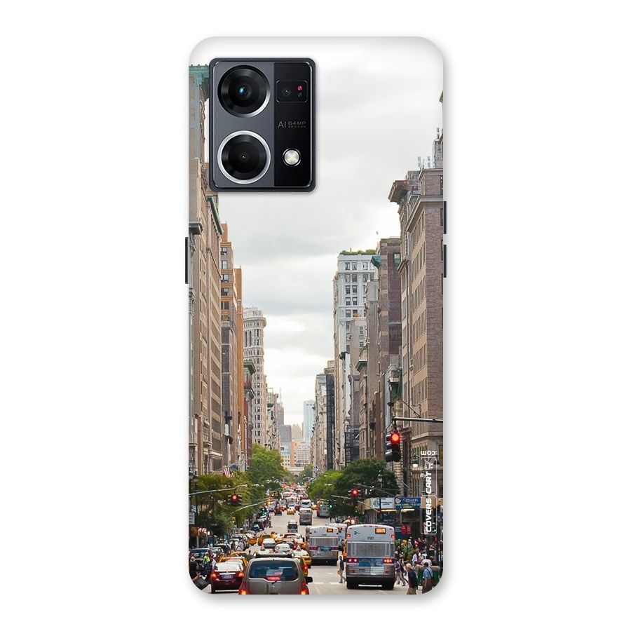 City Street View Glass Back Case for Oppo F21 Pro 5G