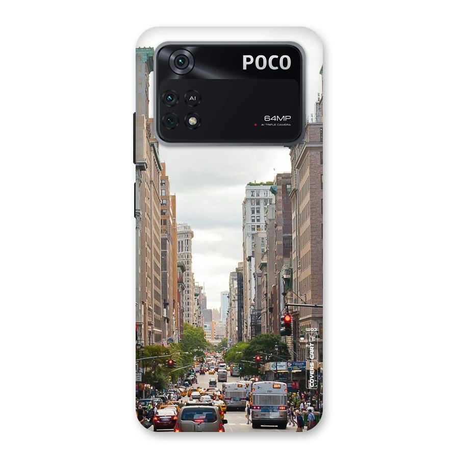 City Street View Back Case for Poco M4 Pro 4G