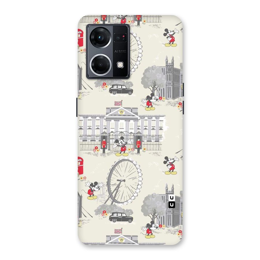 City Tour Pattern Glass Back Case for Oppo F21 Pro 5G