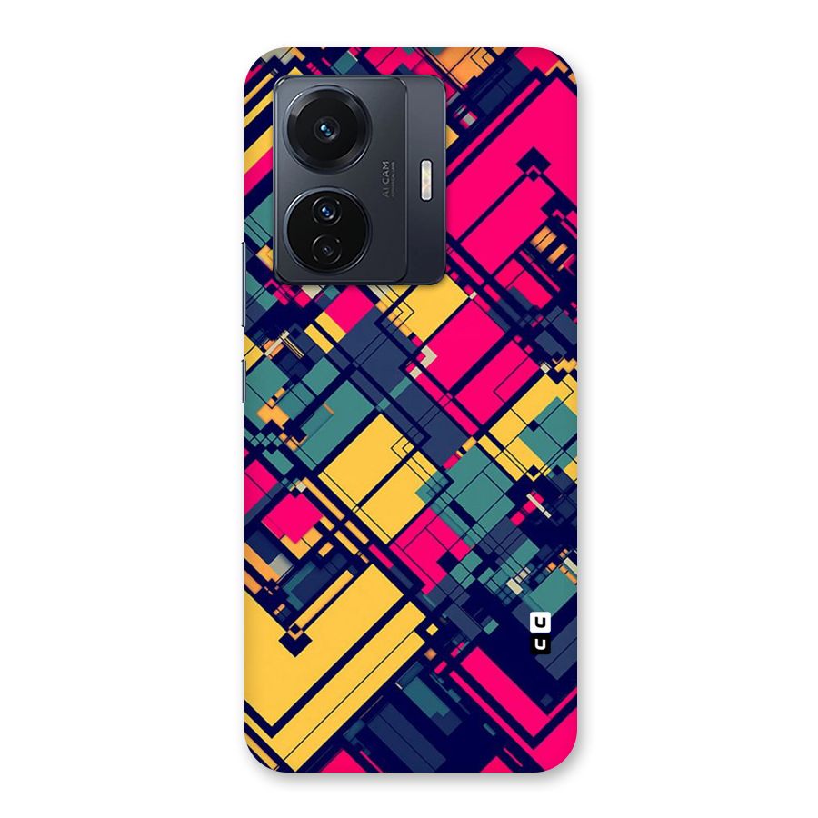 Classic Abstract Coloured Back Case for Vivo T1 Pro