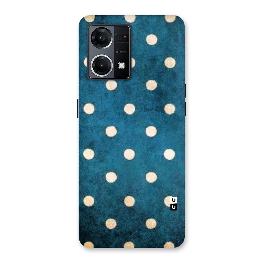 Classic Blue Polka Glass Back Case for Oppo F21 Pro 5G