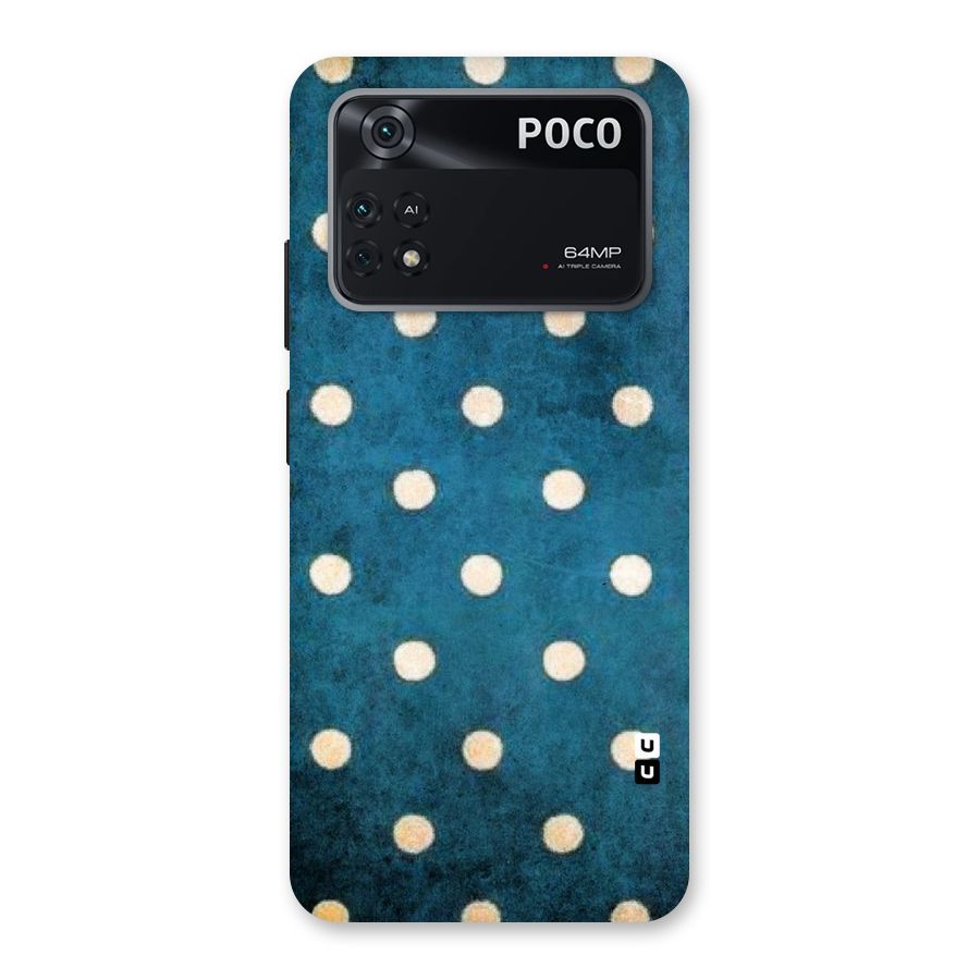Classic Blue Polka Back Case for Poco M4 Pro 4G