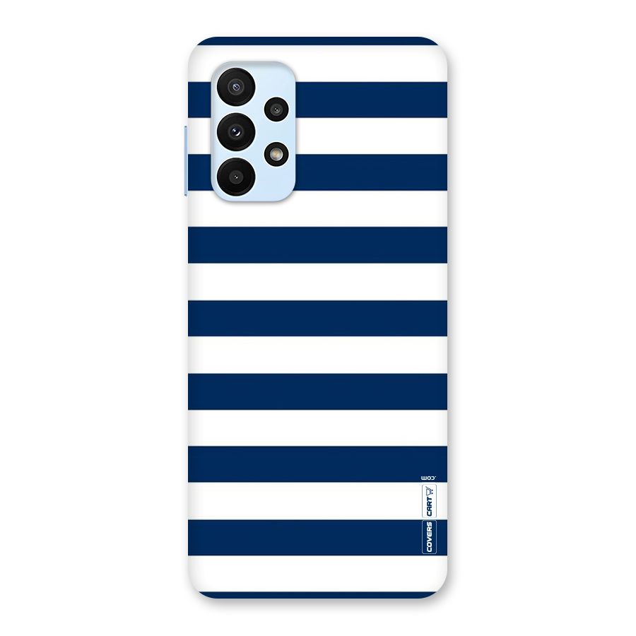 Classic Blue White Stripes Back Case for Galaxy A23
