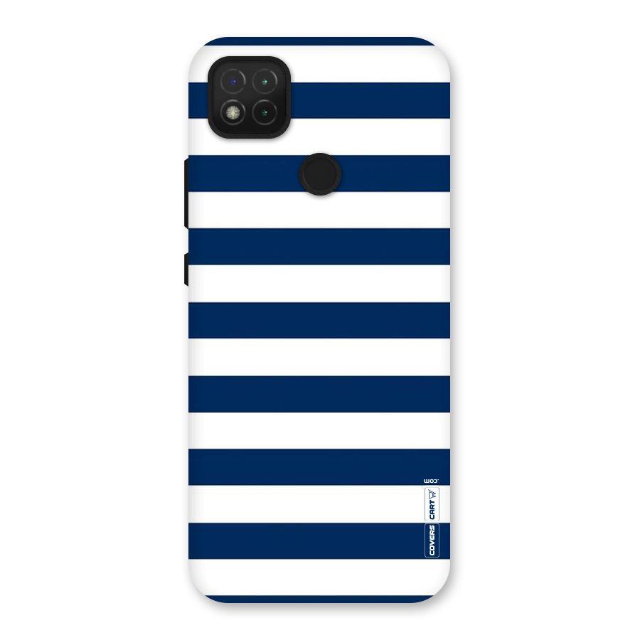 Classic Blue White Stripes Back Case for Redmi 9 Activ