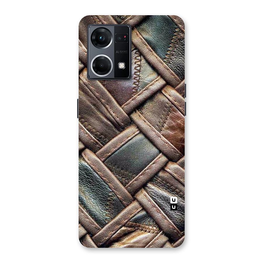 Classic Leather Belt Design Glass Back Case for Oppo F21 Pro 5G