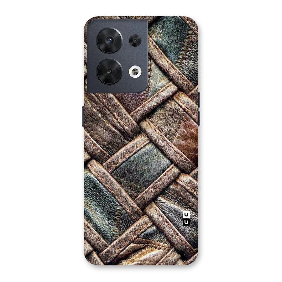 Classic Leather Belt Design Back Case for Oppo Reno8 5G