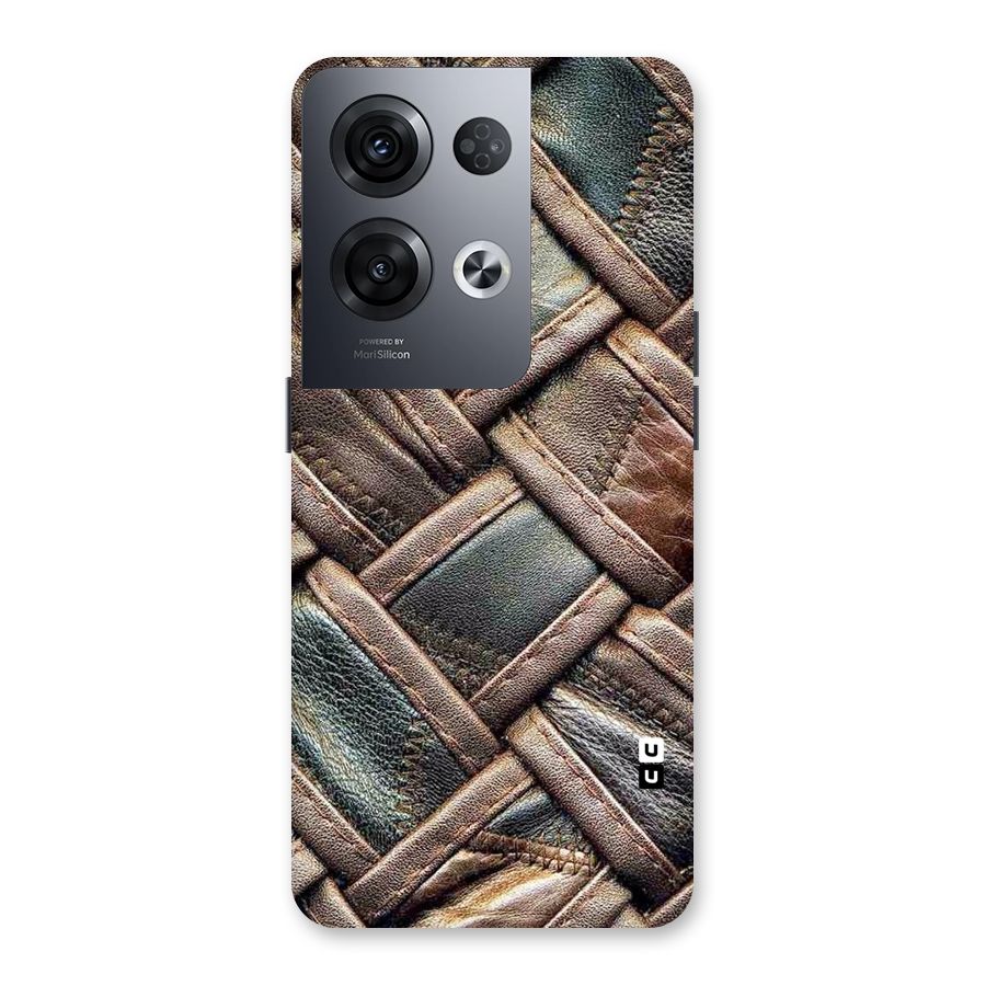Classic Leather Belt Design Back Case for Oppo Reno8 Pro 5G