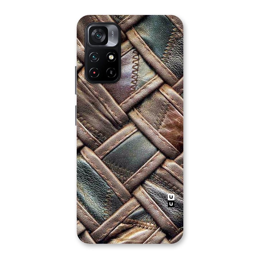 Classic Leather Belt Design Back Case for Poco M4 Pro 5G