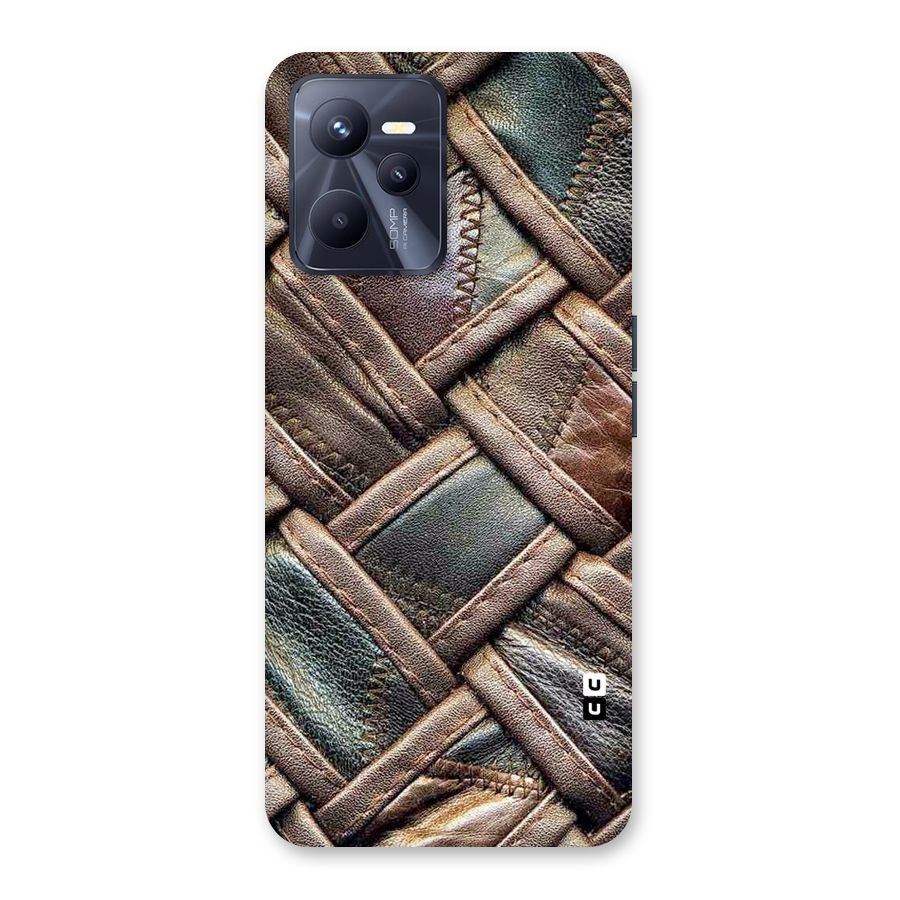 Classic Leather Belt Design Back Case for Realme C35