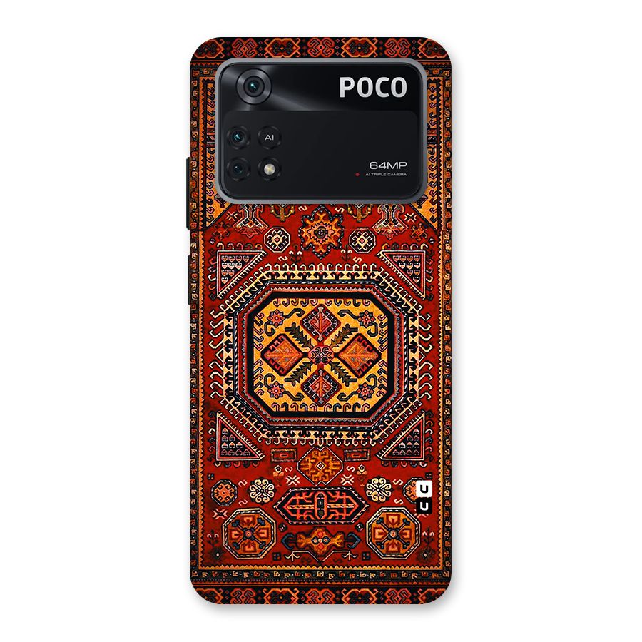 Classic Luxury Carpet Pattern Back Case for Poco M4 Pro 4G