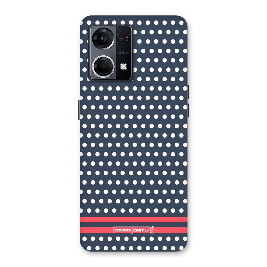 Classic Polka Dots Glass Back Case for Oppo F21 Pro 5G