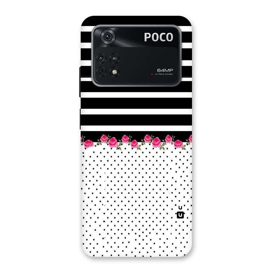 Classic Polka Stripes Back Case for Poco M4 Pro 4G