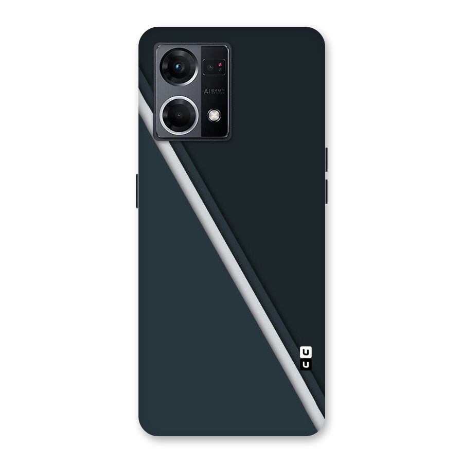 Classic Single Stripe Glass Back Case for Oppo F21 Pro 5G