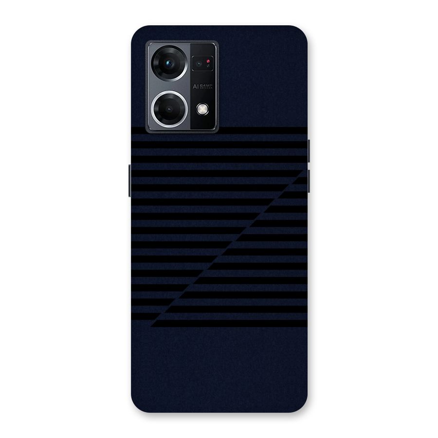 Classic Stripes Cut Glass Back Case for Oppo F21 Pro 5G