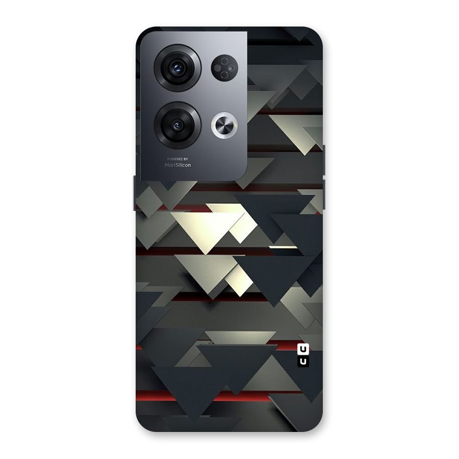 Classic Triangles Design Back Case for Oppo Reno8 Pro 5G