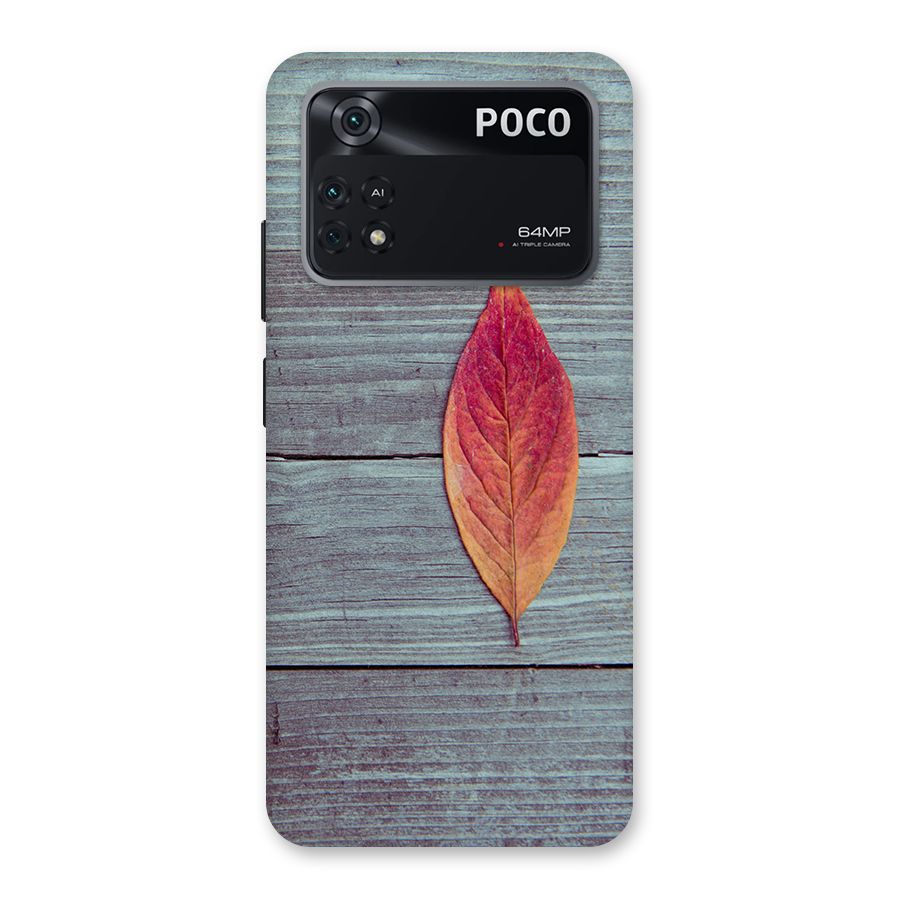 Classic Wood Leaf Back Case for Poco M4 Pro 4G