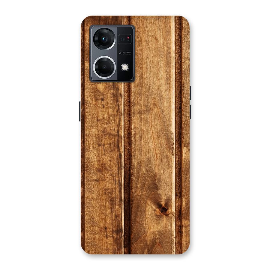 Classic Wood Print Glass Back Case for Oppo F21 Pro 5G