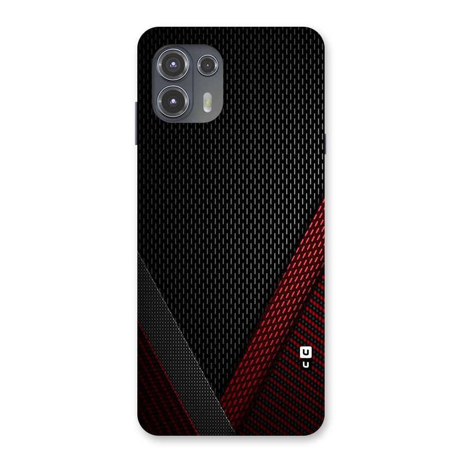Classy Black Red Design Back Case for Motorola Edge 20 Fusion