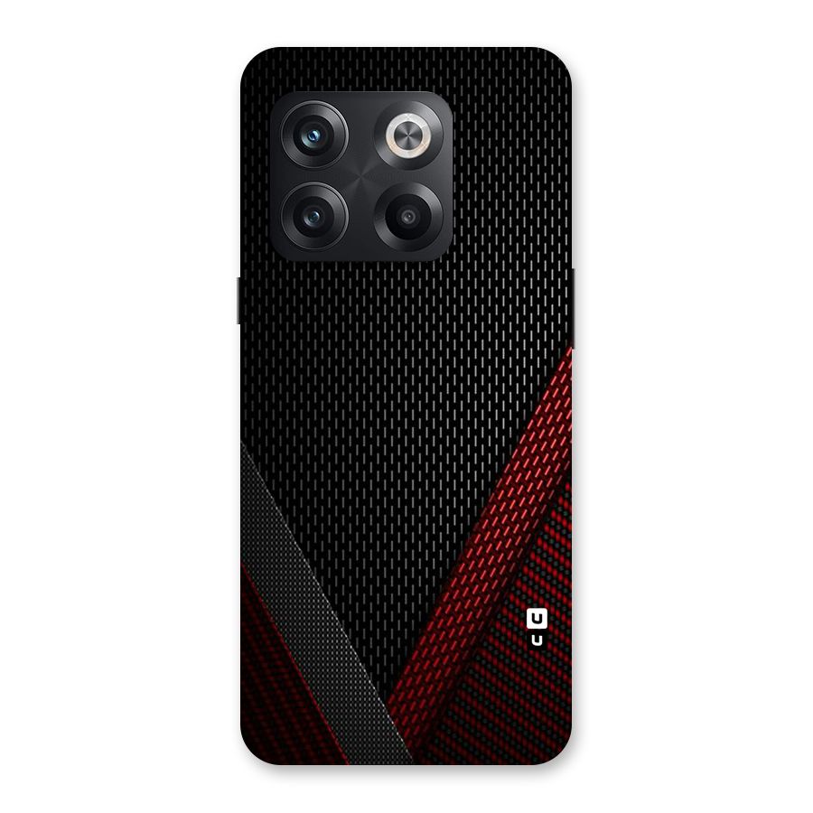 Classy Black Red Design Back Case for OnePlus 10T