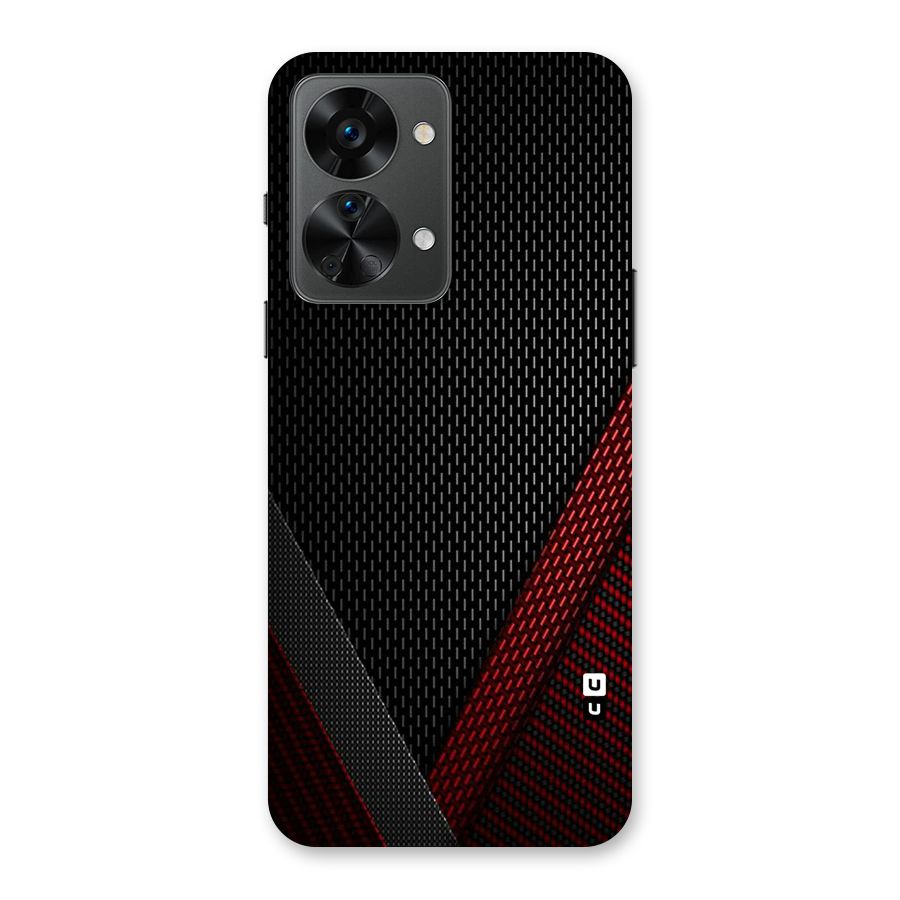 Classy Black Red Design Back Case for OnePlus Nord 2T