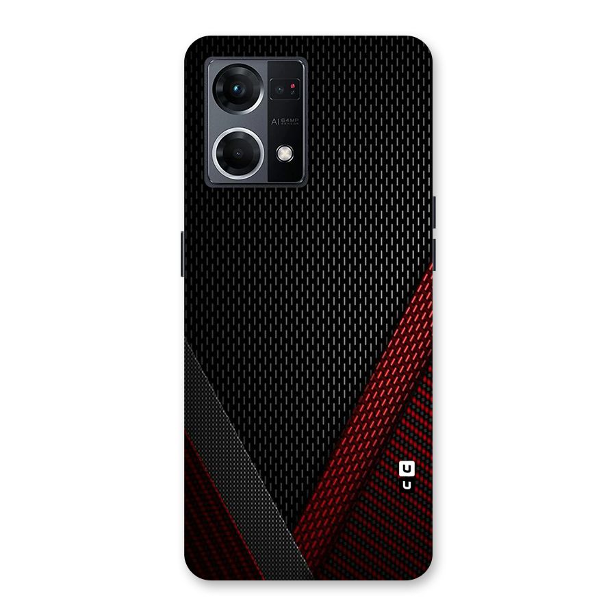 Classy Black Red Design Glass Back Case for Oppo F21 Pro 5G