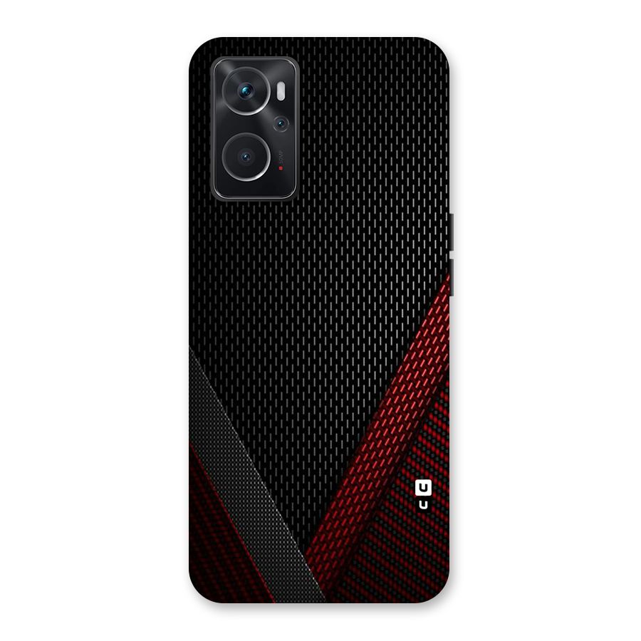 Classy Black Red Design Back Case for Oppo K10 4G