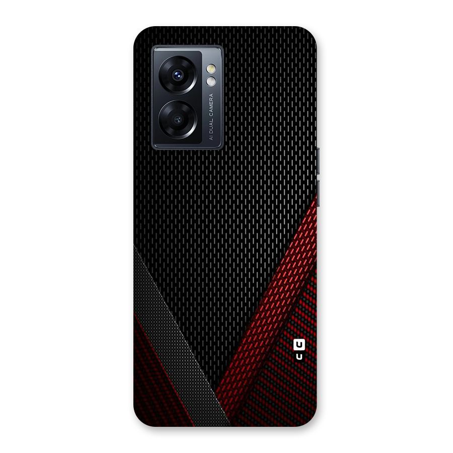Classy Black Red Design Back Case for Oppo K10 5G