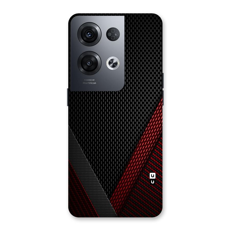 Classy Black Red Design Back Case for Oppo Reno8 Pro 5G