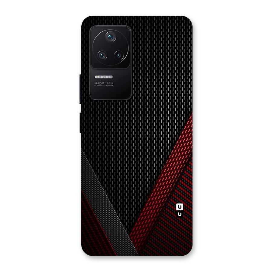 Classy Black Red Design Back Case for Poco F4 5G