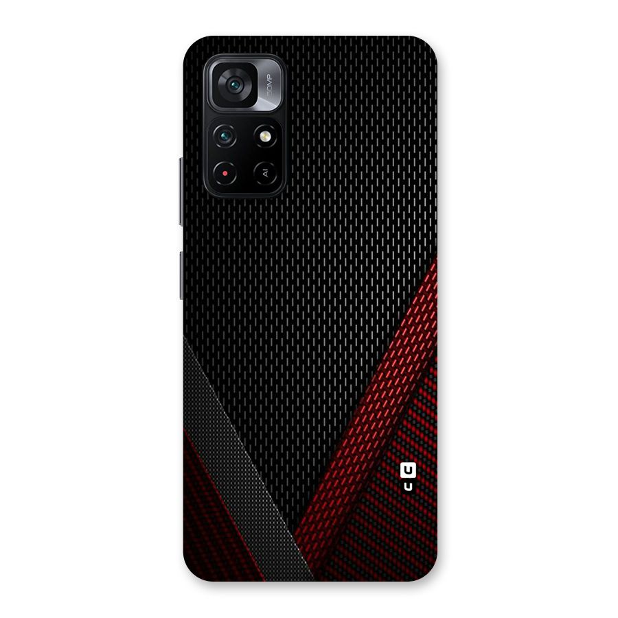 Classy Black Red Design Back Case for Poco M4 Pro 5G